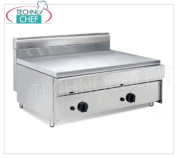 Technochef - Cuisinière à GAZ DE COMPTOIR avec 2 ZONES DE CUISSON avec COMMANDES INDÉPENDANTES CUISINIÈRE À GAZ DE COMPTOIR PROFESSIONNELLE, avec plaque 800x590 mm, 2 ZONES DE CUISSON avec COMMANDES INDÉPENDANTES, puissance thermique Kw.14,00, Poids 76 Kg, dim.mm.800x700x500h