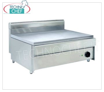 Technochef - Cuisinière de table électrique professionnelle, modèle PIADATOP800EC CUISEUR À POISSON ÉLECTRIQUE PROFESSIONNEL DE COMPTOIR, avec plaque mm.800x590, Kw.3,75, Poids 71 Kg, dim.mm.800x700x500h