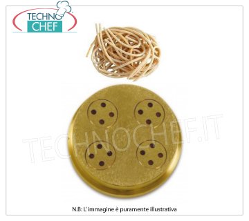 Technochef - Die Bigoli / Pici toscani 3 mm Matrice de bronze pour Bigoli toscan / Pici 3 mm