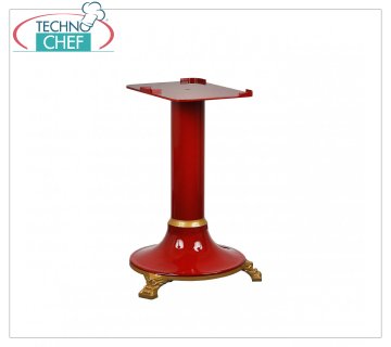 TECHNOCHEF - Piédestal en fonte Socle support en fonte pour trancheuses à volant, avec base ronde diamètre 600 mm, Hauteur 790 mm, plateau 480x600h mm, Poids 70 Kg.