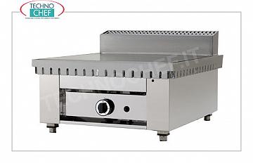 Petite cuisinière à GAZ avec PLAQUE EN ACIER, version Top Cuisinière à gaz piadina version top avec plaque en acier 600x600 pour 4 piadinas, puissance thermique 6,7 kw, dim. extérieur mm 650x730x440h