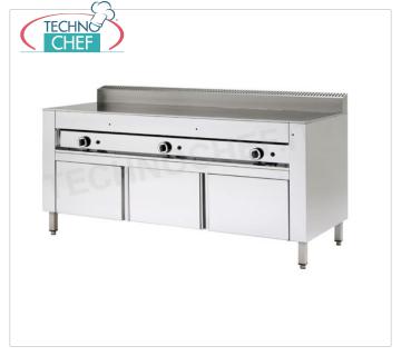Technochef - Broyeuse électrique sur meuble, capacité de 4 à 8 enroulements Réchaud électrique, version avec support d'armoire, avec plaque en acier 600x600 pour 4 enveloppes, V 380/3 + N, kw 3.5, dim. externe 650x730x960h mm