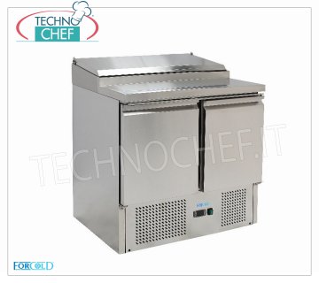 Saladette réfrigérée 2 portes, conçue pour 5 bacs GN 1/6, mod .G-PS200-FC