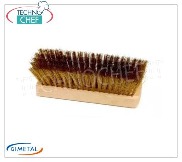 Gi.Metal - Brosse de rechange en laiton - mod.R-SP Pièce de rechange pour brosse modèle AC-SP, avec poils en laiton, dim.cm 20x6x7h