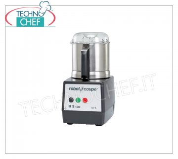 Cutter de table R3-1500, capacité du réservoir 3,7 lt, marque ROBOT COUPE, professionnel Table CUTTER R3-1500, marque ROBOT COUPE, avec BOL EN ACIER INOXYDABLE amovible de 3,7 litres, Vitesse 1 500 tr/min, V. 230/1, Kw 0,65, Poids 10 Kg, dimensions 210x320x400h mm