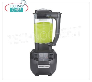 HAMILTON BEACH - Mélangeur / mélangeur professionnel RIO lt.1,4, modèle BLENDERRIO Blender-Blender, HAMILTON BEACH, avec verre copolyester 1,4 lt, version High Performance, avec système Wave Action, V.230 / 1, 3,2 A, poids 4,3 Kg, dim.mm.190x216x410h