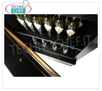 TECHNOCHEF - Tablette complète avec 4 entretoises, Mod.EF-RPN Tablette complète avec 4 entretoises, maximum 65 bouteilles de Bordeaux, dim.mm.691x515x35h