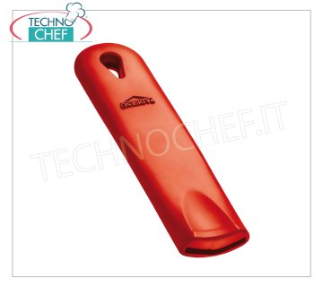 Paderno - Housse de poignée en silicone rouge pour casseroles en fer