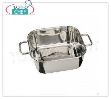 Ilsa - ROASTER INOX CARRÉ MONOPORTIE 2 poignées ROASTER CARRÉ 2 poignées, Collection Monoportions, en ACIER INOXYDABLE, dim.mm.120x120x45h.