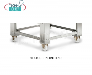 Kit 4 roues Kit 4 roues dont 2 avec frein (h 13 cm)