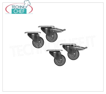 Kit de 4 roues pivotantes