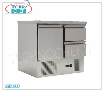 Pour réfrigérateur/table réfrigérée 1 porte+2 tiroirs, Temp.+2°/+10°C, lt.230, Statique, mod.G-S9012D-FC