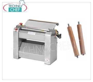 Laminoir ROGA pour pâtes avec rouleaux de 320 mm, Professionnel, Mod.SF320 Laminoir à pâtes à rouleaux inox LONG 320 mm, V 400/3, kW 0,60, dim. millimètre 550x350x400h