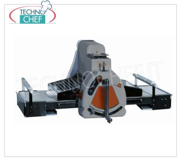 Technochef - Laminoir d'établi à tapis 50x70 cm, Modèle SF 500B-700 Laminoir de pâte banc avec BANDES 500x700 mm, structure en acier peint en blanc, V.400/3, Kw.0,26, Poids 126 Kg, dim.mm.1800x970x610h