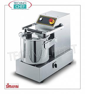 SIRMAN - Cutter de table avec bol de 14,5 litres, professionnel, mod. C15B TABLE CUTTER en ACIER INOXYDABLE, marque SIRMAN, capacité du réservoir 14,5 lt, V.400 / 3, Poids 67 Kg, dim.mm.380x610x530h, VERSIONS à 1 ou 2 VITESSES