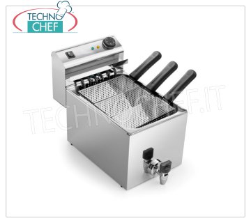 CUISEUR À PÂTES ÉLECTRIQUE À POSER, avec BOL de 8,0 l, V. 380/3+N - Kw 6,0 - dim. mm 270x525x360 h.