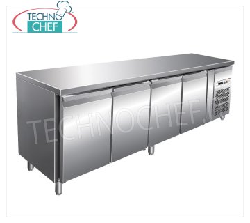 Forcar - Table réfrigérée 4 portes, temp.-2°/+8°C, lt.449, ventilée, classe C, mod.G-SNACK4100TN