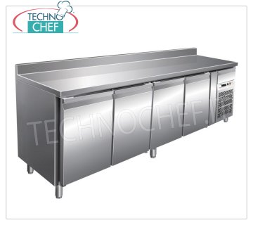 Forcar-Table réfrigérée 4 portes avec dosseret, Temp.-2°/+8°C, 449 lt, Ventilé, Classe C, G-SNACK4200TN