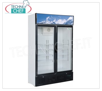 Forcar- Vitrine Réfrigérée pour Boissons, 2 portes, lt.620, Statique, Temp.+2°/+8°C, Classe C, mod.G-SNACK638L2TNG Armoire Réfrigérée pour Boissons, Professionnelle, 2 portes vitrées, lt.620, Temp.+2°/+8°C, Statique, Gaz R600a, Classe C, V.230/1, Kw.0,25, Poids 130 Kg, dim.mm.1198x530x1880h