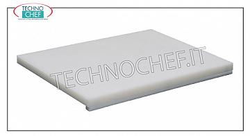 Technochef - Planches à découper en polyéthylène avec butée, épaisseur 25 mm Planche à découper en polyéthylène avec butée