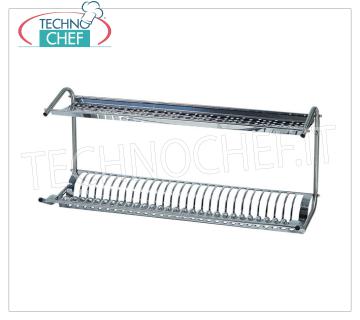 Égouttoir à assiettes en inox avec 2 étagères