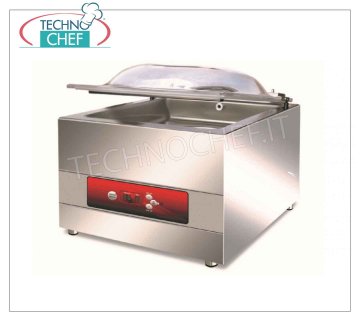 Machine professionnelle à cloche sous vide, barre de soudure de 40 cm, chambre de 41x45x22h cm, mod. SPRINT MACHINE D'EMBALLAGE SOUS VIDE CLOCHE PLUTONE LINE, Mod.SPRINT, avec CHAMBRE de mm. 410x450x220h, BARRE DE SCELLEMENT 400 mm, COMMANDES NUMÉRIQUES, dimensions extérieures mm. 470x550x400h