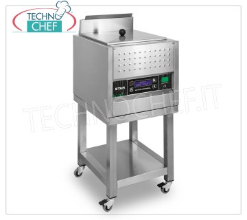 Technochef - SÉCHOIR À COUVERTS SEMI-AUTOMATIQUE, productivité max 40 couverts par cycle, Mod.STAR SECHEUSE A COUVERTS SEMI-AUTOMATIQUE BRILLANTE sur pied avec roulettes, pour COUVERTS et PETITS USTENSILES, COUVERTURE 40 couverts par cycle de 50 secondes, CHARGEMENT et EXTRACTION du panier à couverts MANUEL, V.230 / 1, Kw.0,75, dimensions mm 440x480x940h