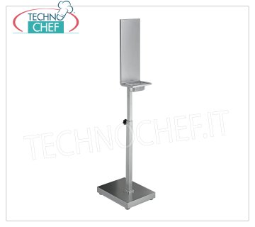 Support en acier inoxydable réglable en hauteur pour distributeur Support pour distributeur manuel ou automatique, en acier inoxydable, réglable en hauteur de 1200 mm à 1600 mm, poids 9 kg, dimensions 680x320x225h mm