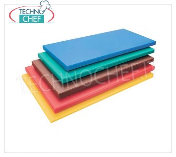 Technochef - PLANCHES À DÉCOUPER EN POLYÉTHYLÈNE COLORÉ 50x30, Épaisseur 20 mm Planche à découper en polyéthylène alimentaire couleur JAUNE, dim.mm.500x300x20h