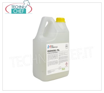 Gel désinfectant alcoolisé, 5 lt Gel désinfectant alcoolisé réservoir 5 litres, dimensions 185x110x315h mm