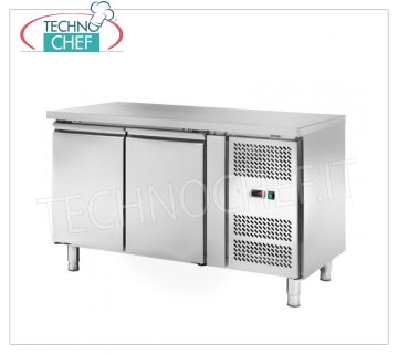 Table Réfrigérateur 2 Portes, Temp.-2°/+8°C, lt.228, Ventilé, Classe C, mod.AKS2104TN