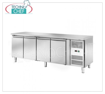 Table Réfrigérateur 4 Portes, Temp.-2°/+8°C, lt.449, Ventilé, Classe D, mod.AKS4104TN