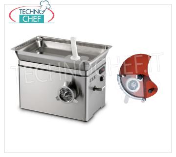 Technochef - HOULE À VIANDE RÉFRIGÉRÉE, avec BOCCA 22, mod. TC22NEVADA, professionnel, industriel HOULE REFRIGEREE A VIANDE, avec BOCCA 22, RENDEMENT 350 Kg / h, marque SIRMAN, version avec préparation pour HAMBURGATRICE, V.230 / 1, Kw.1,1, poids 48 Kg, dim.mm.512x390x481h