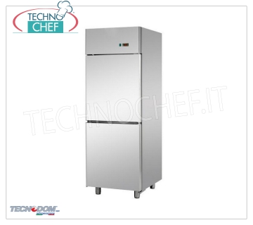 TECNODOM - Armoire congélateur-congélateur 2 1/2 portes, lt.600, Mod.A206EKOMBT Armoire congélateur-congélateur 2 demi-portes, marque TECNODOM, structure en acier inoxydable, capacité de 600 litres, basse température -18°/-22°C, réfrigération ventilée, V.230/1, Kw.0,65, Poids 113 Kg , dim .mm.710x700x2030h