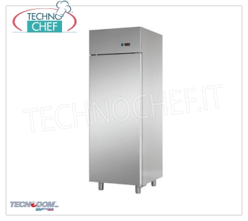 TECNODOM - Armoire Frigo 1 Porte, lt.700, Professionnel, Ventilé, Classe D, Mod AF07EKOMTN Armoire frigorifique 1 porte, marque TECNODOM, structure en acier inoxydable, capacité 700 litres, température de fonctionnement 0°/+10°C, réfrigération ventilée, Gastro-Norme 2/1, V.230/1, Kw.0,385, Poids 110 Kg, dim.mm.710x800x2030h