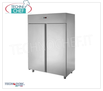 TECNODOM - Armoire congélateur-congélateur 2 portes, 1200 l, température négative Armoire congélateur-congélateur 2 portes, marque TECNODOM, avec structure en acier inoxydable, capacité lt.1200, basse température -18°/-22°C, réfrigération ventilée, V.230/1, Kw.0,7, Poids 144 Kg , dim.mm.1420x700x2030h