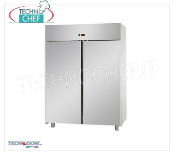 TECNODOM - Armoire congélateur-congélateur 2 portes, lt.1400, PÂTISSERIE Armoire Congélateur-Congélateur 2 portes, marque TECNODOM, avec structure en acier inoxydable, capacité lt.1400, basse température -18°/-22°C, réfrigération ventilée, PÂTISSERIE Plateaux mm 600x400, V.230/1, Kw.0, 7 , Poids 169 Kg, dim.mm.1420x800x2030h