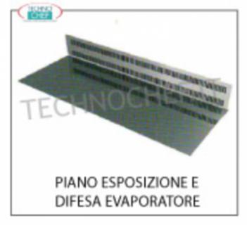 Surface d'affichage en acier inoxydable Surface d'affichage en acier inoxydable et défense d'évaporateur en acier inoxydable, pour mod. SALINA 80 de 150 cm