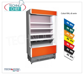 Réfrigérateur vitrine mural, Ligne VULCANO, profondeur 60 cm, LONG 88 cm, avec et sans groupe frigorifique RÉFRIGÉRATEUR MURAL, marque TECNODOM, ligne VULCANO 60, avec 4 étagères réglables, ÉCLAIRAGE supérieur au néon, température +3°/+5°C, prévu pour UNITÉ RÉFRIGÉRANT À DISTANCE, V.230/1, Kw.0,055, Poids 120 Kg , dim.mm.880x602x1970h