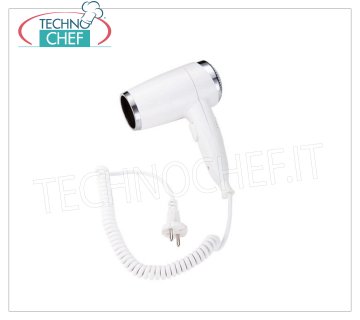 Technochef - SÈCHE-CHEVEUX TIROIR - 1600W Tiroir sèche-cheveux, corps en ABS blanc, 3 réglages de vitesse, faible bruit, V.230 / 1, Watt 1600, dimensions 180x80x230h mm