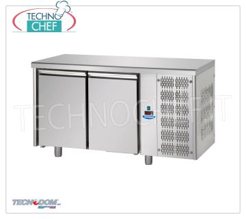 Tecnodom - Réfrigérateur professionnel 2 portes / Table réfrigérée, Mod.TF02MIDGN TABLE RÉFRIGÉRÉE 2 portes, marque TECNODOM, capacité lt.310, température de fonctionnement 0 ° / + 10 ° C, réfrigération ventilée, Gastro-Norm 1/1, V.230 / 1, Kw.0.495, Poids 86 Kg, dim .mm.1420x700x850h