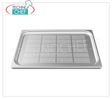 SPIDOCOOK - Plateau GN 1/1 perforé en acier inoxydable, h 20 mm, Mod.TG810 Plaque de cuisson Gastro-Norm 1/1 (mm 530x325) en acier inoxydable perforé, h 20 mm.