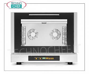 Tecnoeka - FOUR À CONVECTION Électrique Triphasé, 4 Plateaux GN 1/1, Humidificateur mod.EKF411 / 3D CONVENTION FURNACE Triphasé électrique ventilé, Professional, avec HUMIDIFIER, chambre de cuisson pour 4 PLATEAUX GASTRO-NORM 1/1 (530x325 mm), COMMANDES NUMÉRIQUES avec 99 programmes, V.400 / 3 + N, Kw.5,2, Poids 50 , 6 kg, dim.mm.784x752x634h