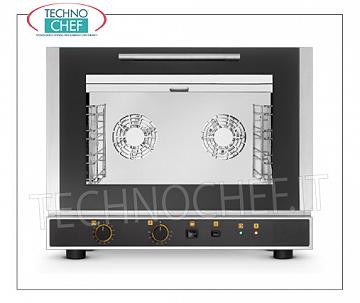 Tecnoeka - FOUR À CONVECTION Triphasée, GRIL, 4 Plateaux GN 1/1, Humidificateur - EKF411.3GRILL FOUR ÉLECTRIQUE À CONVENTION Ventilé avec GRILL et HUMIDIFICATEUR, Professionnel avec chambre de cuisson pour 4 PLATEAUX GASTRO-NORM 1/1 (530x325 mm), COMMANDES ÉLECTROMÉCANIQUES, V.400 / 3 + N, Kw.5,2, Poids 52 Kg, dim .mm.784x752x634h