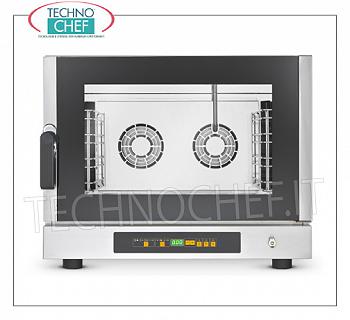 Tecnoeka - FOUR À CONVECTION À VAPEUR Électrique, 4 plaques GN 1/1, ouverture latérale, mod. EKF411DALUD FOUR ÉLECTRIQUE À VAPEUR CONVENTION VAPEUR Ventilée, professionnelle avec OUVERTURE LATÉRALE, chambre de cuisson pour 4 PLATEAUX GASTRO-NORM 1/1 (530 x 325 mm), COMMANDES NUMÉRIQUES avec 99 programmes, V.400 / 3 + N, Kw.4, 4, Poids 56 , 2 kg, dim.mm.784x752x634h