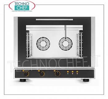 Tecnoeka - FOUR À CONVECTION À VAPEUR Électrique, 4 plaques GN 1 / 1- 1- 325x530, mod. EKF411UD FOUR A CONVENTION VAPEUR ELECTRIQUE PROFESSIONNELLE VENTILÉE, avec chambre de cuisson pour 4 PLATEAUX GASTRO-NORM 1/1 (530x325 mm), COMMANDES ÉLECTROMÉCANIQUES, V.400 / 3 + N, Kw.4.4, Poids 58 Kg, dim.mm. 784x752x634h