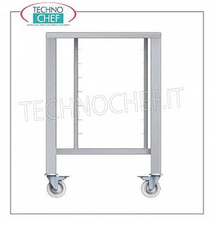 Support de base pour fours en acier inoxydable avec tablette inférieure et roues avec paire de guides