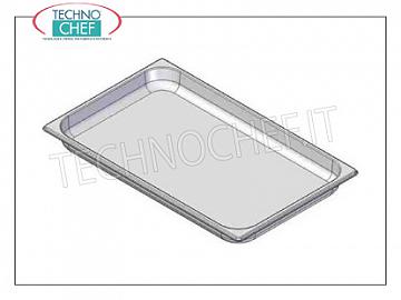 Plateau 1/1 GN en acier inoxydable Plateau de cuisson 1/1 Gastro-Norm en acier inoxydable AISI 304, dim.mm.530x325x40h