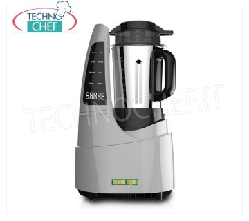 EASYLINE - Technochef, mélangeur thermique professionnel, modèle TM1128 Mélangeur avec fonction de cuisson EASYLINE-FIMAR, écran tactile, bécher en acier inoxydable, vitesse 26 000 tr / min, V.230 / 1, Kw.2.2 (Kw 1,00 pour moteur + Kw.1,2 pour chauffer), Poids 4,5 kg, dim.mm.270x200x505h