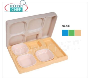 Plateau isotherme REPAS UNIQUE pour barquettes jetables à températures différenciées